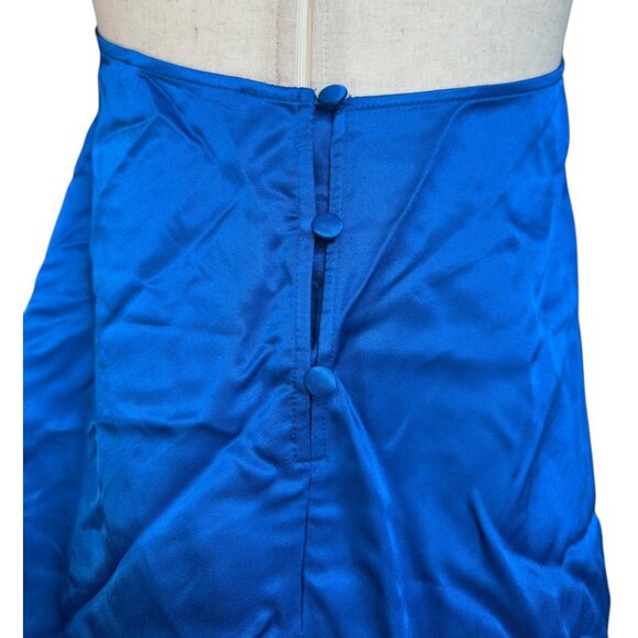 NWT Zara RARE Satin Halter Mini Dress Cobalt Blue - Picture 4 of 6